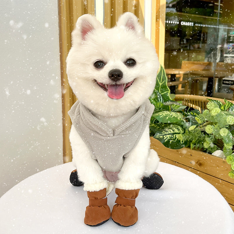 Thickened And Velvet Warm Non-Slip Dog Shoes