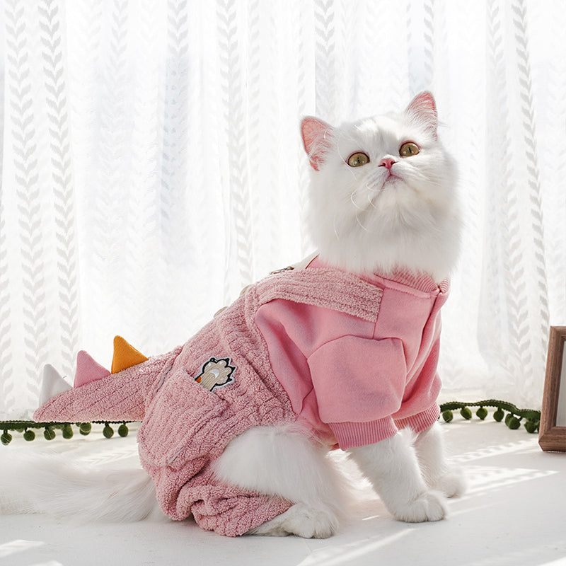 3D Dinosaur Autumn and Winter Pet Cotton Clothes