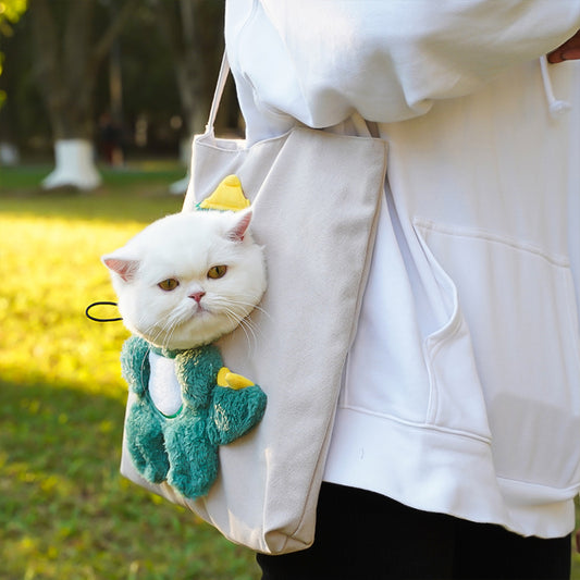 Small Dinosaur-Shaped Pet Shoulder Bag With Exposed Head